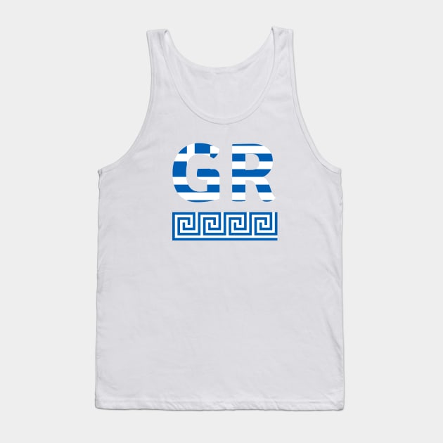 GR Greece flag, ornament Tank Top by GreekTavern